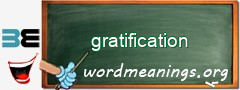 WordMeaning blackboard for gratification